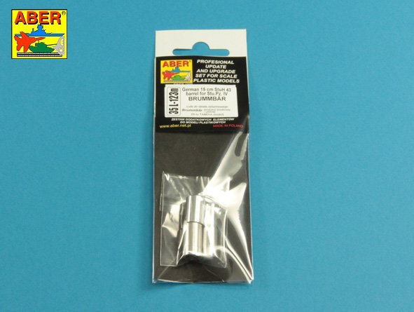 ABR-35-L-123n  Дополнения для  German 15cm StuH 43 Barrel for Stu.Pz. IV BRUMBAR middle/late для Tamiya 1/35 ABR-35-L-123n  Дополнения для  German 15cm StuH 43 Barrel for Stu.Pz. IV BRUMBAR middle/late для Tamiya 1/35