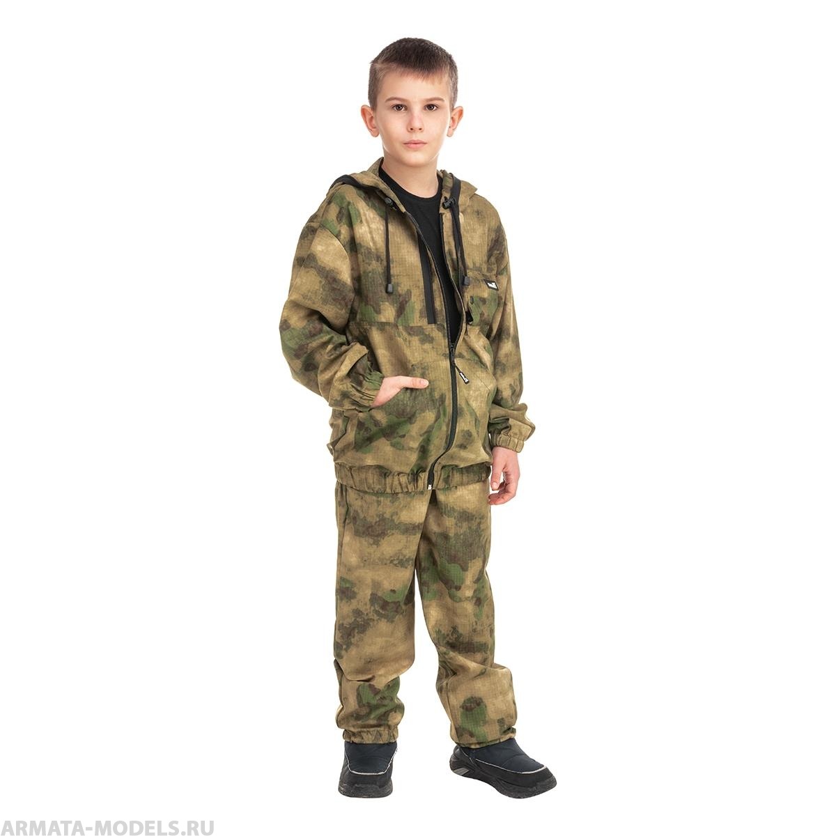 Костюм Горизонт (рип-стоп, сорочка) цв. Мох р.40-42/152-158 (T-KS-GR-M-S) Helios