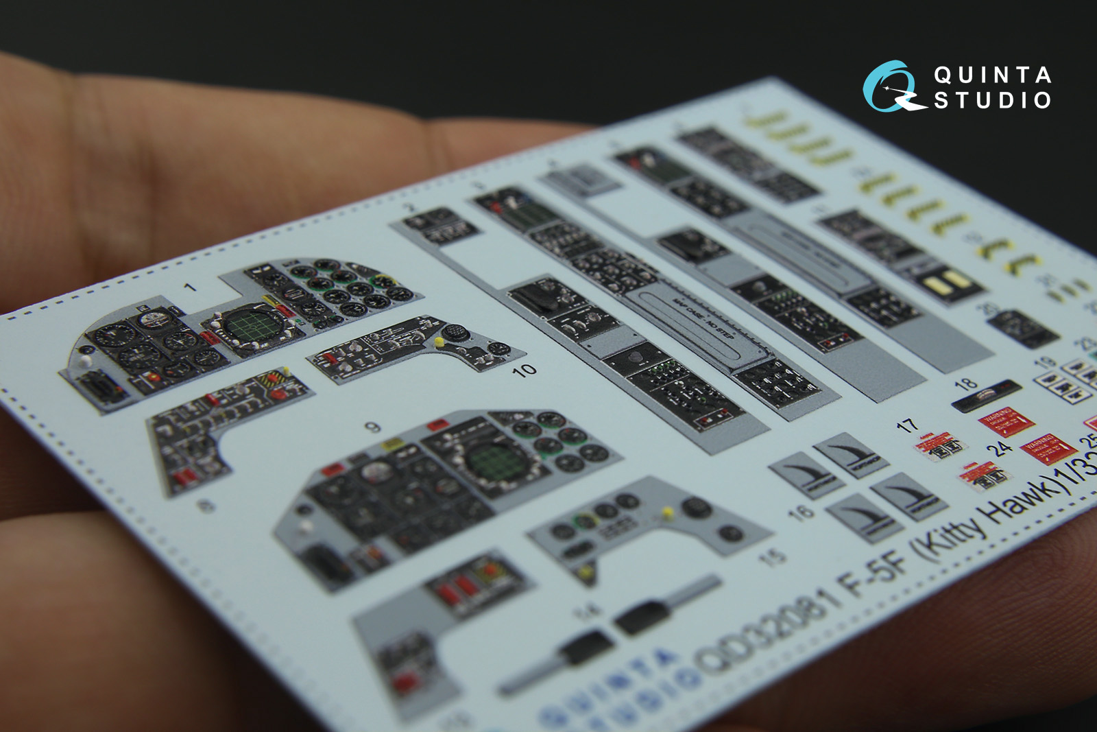 QD32081 3D Декаль интерьера кабины F-5F (для модели KittyHawk)