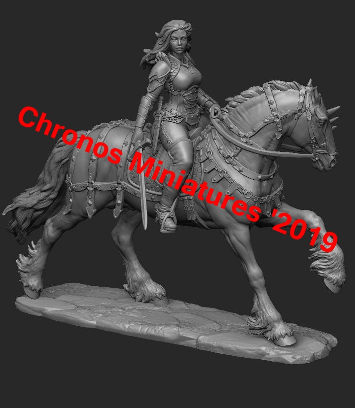 CHM-54179(M). Миры Фэнтези: Её называли Утренняя Звезда. 54 мм. Материал - белый металл. Chronos Miniatures