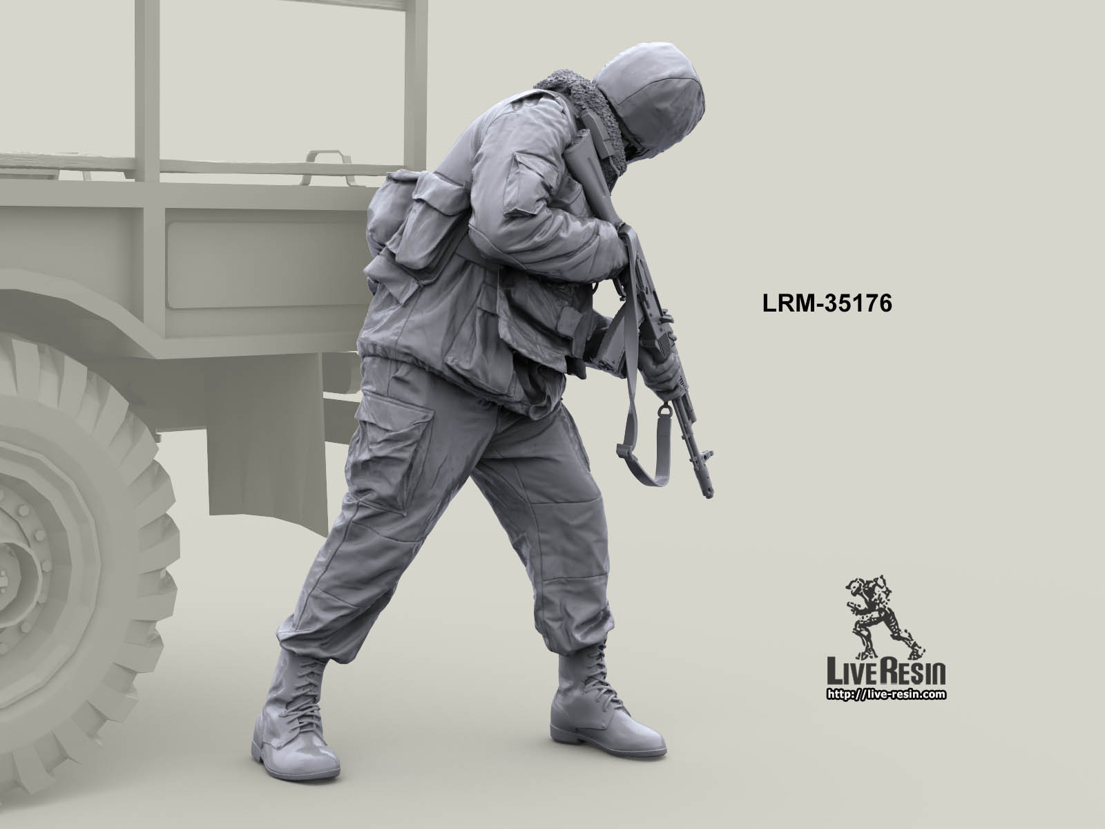 LRM35176 Военнослужащий ВВ, укрывается за углом Live Resin