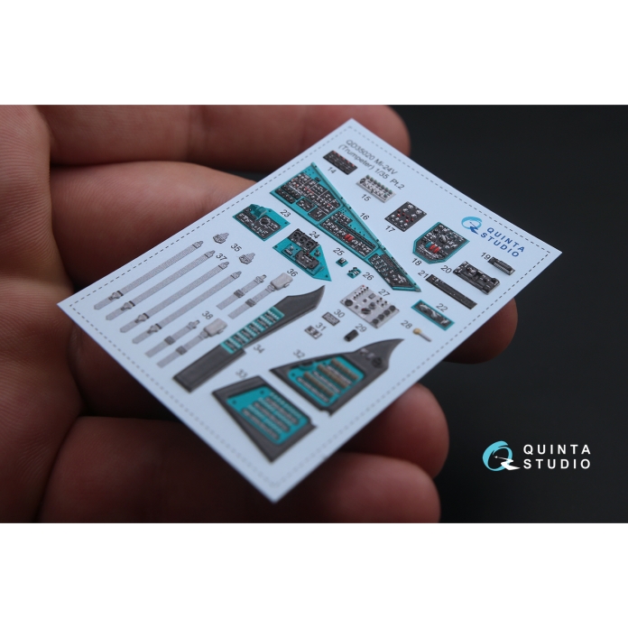 QD35020 3D Декаль интерьера кабины Ми-24В (для модели Trumpeter)