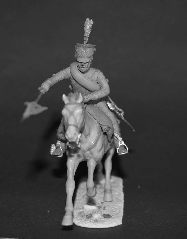 CHM-54347. Саксонский шеволежер, 1810-13 гг. 54 мм. Материал - смола. Chronos Miniatures