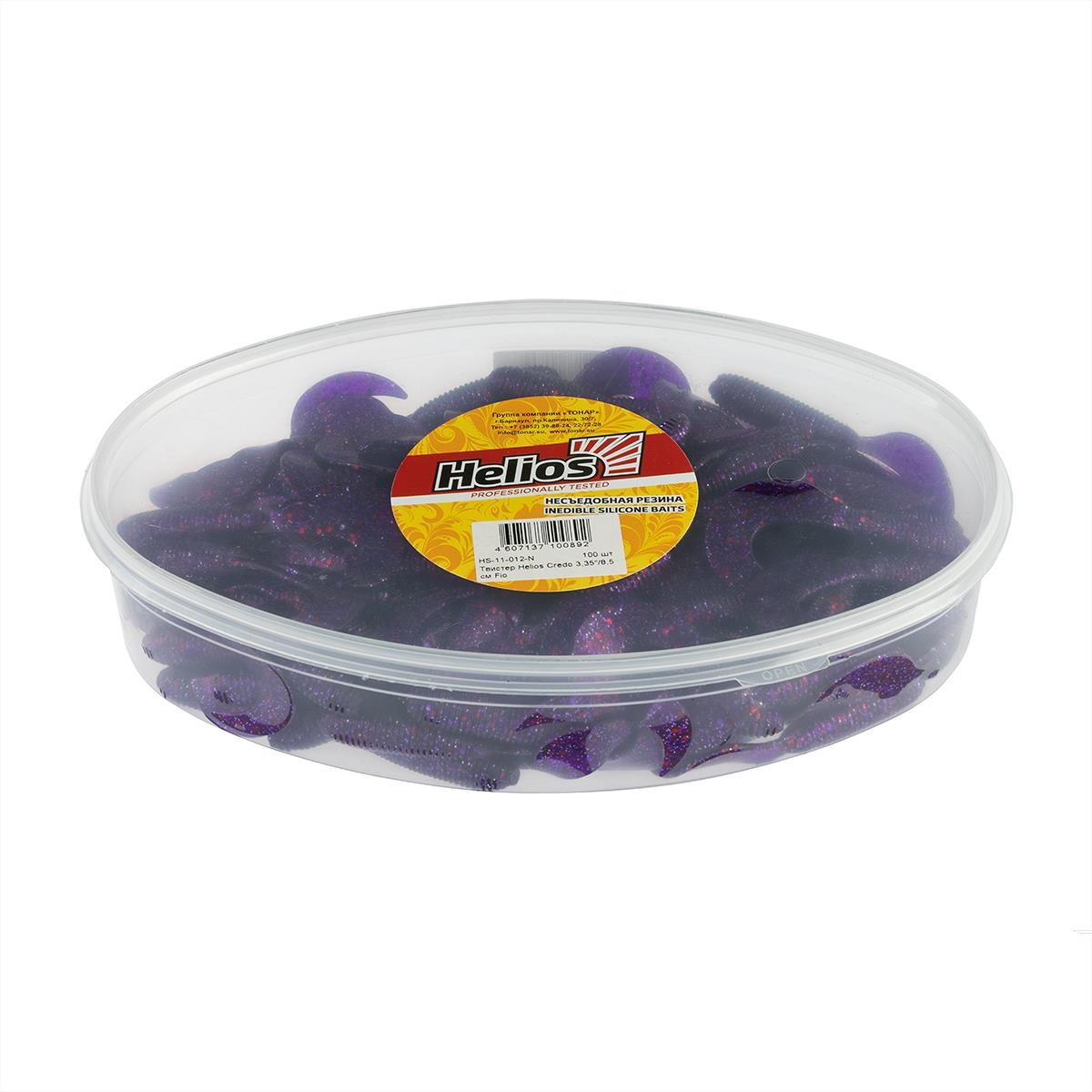 Твистер несъедоб. Credo 3,35''/8,5 см Fio 100шт. (HS-11-012-N) Helios( цена указана за упаковку, в количестве 100шт.)