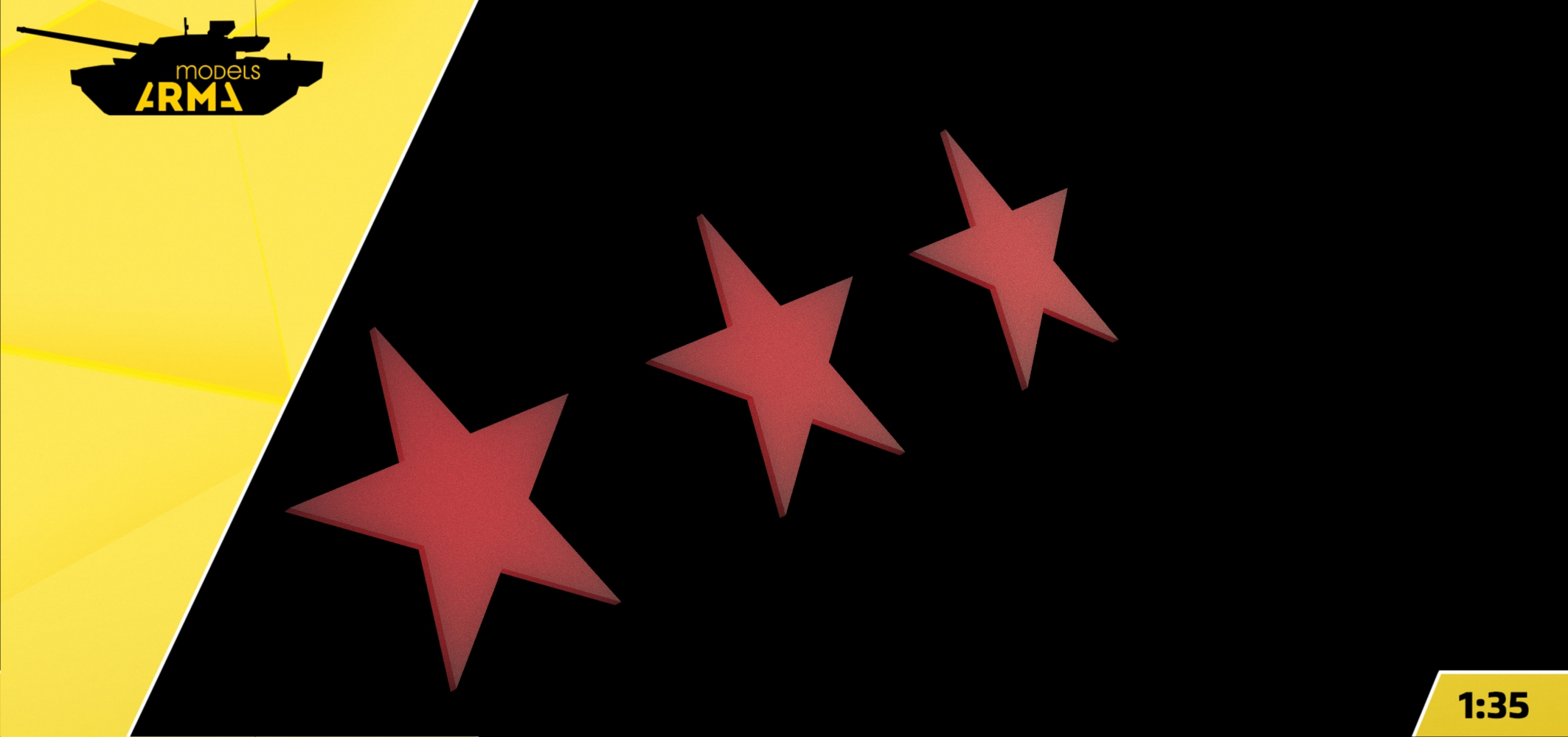 AM35941 Набор звезд на башню и лобовую броню для танка ТГ Arma Models