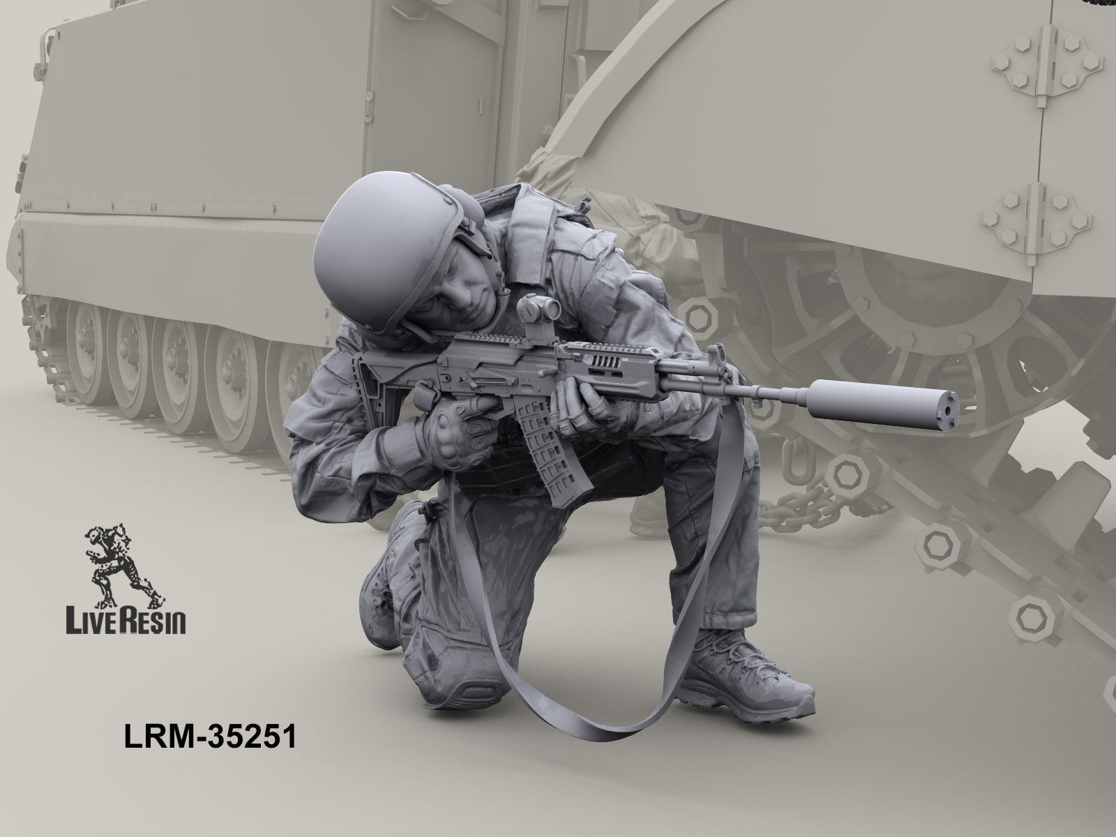 LRM35251 Современный Российский танкист - ведет огонь из под колеса (Не для свободной продажи) 