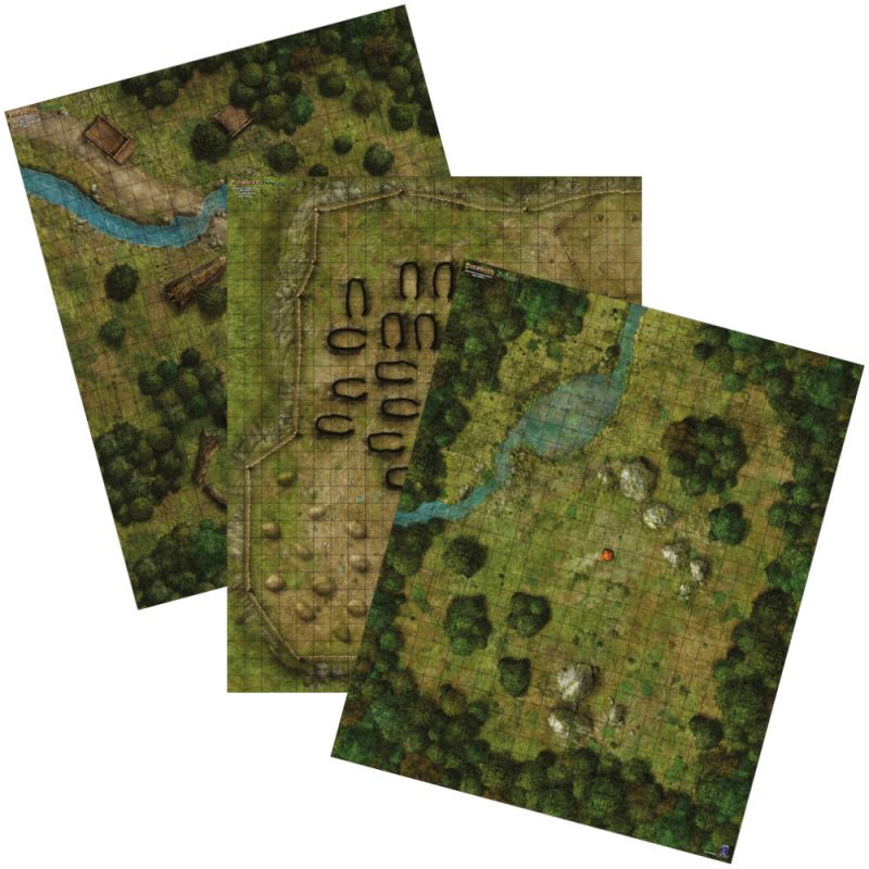 915873HW Pathfinder НРИ Вторая редакция : Kingmaker: Комплект игровых полей 'Лагерь'