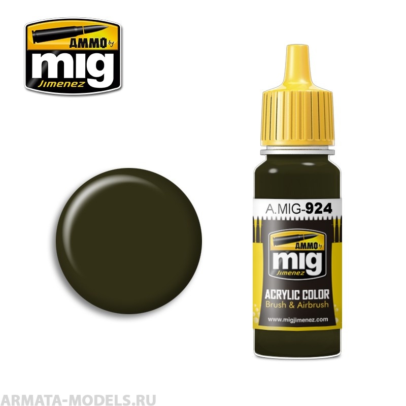 AMIG0924 Ammo Mig Акриловая краска OLIVE DRAB SHADOW 17 мл AMIG0924 Ammo Mig Акриловая краска OLIVE DRAB SHADOW 17 мл