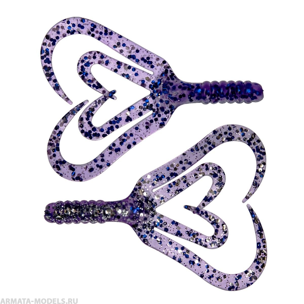 Твистер Credo Four Tail 3,35"/8,5 см Silver Sparkles & Fio 10шт. (HS-20-036) Helios Твистер Credo Four Tail 3,35"/8,5 см Silver Sparkles & Fio 10шт. (HS-20-036) Helios