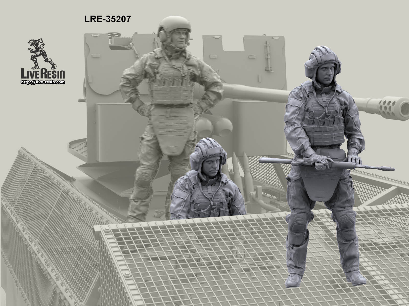 LRM35207 Российский современный танкист/артиллерист САУ в люке - 5 (Не для свободной продажи) Live Resin