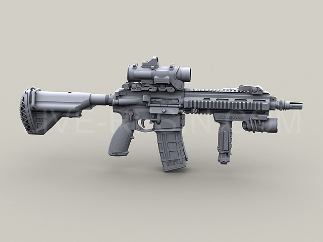 LRE35128 Модульная штурмовая винтовка Heckler & Koch HK416, длинный и короткий ствол с/без сдвоенным магазином LRE35128 Модульная штурмовая винтовка Heckler & Koch HK416, длинный и короткий ствол с/без сдвоенным магазином