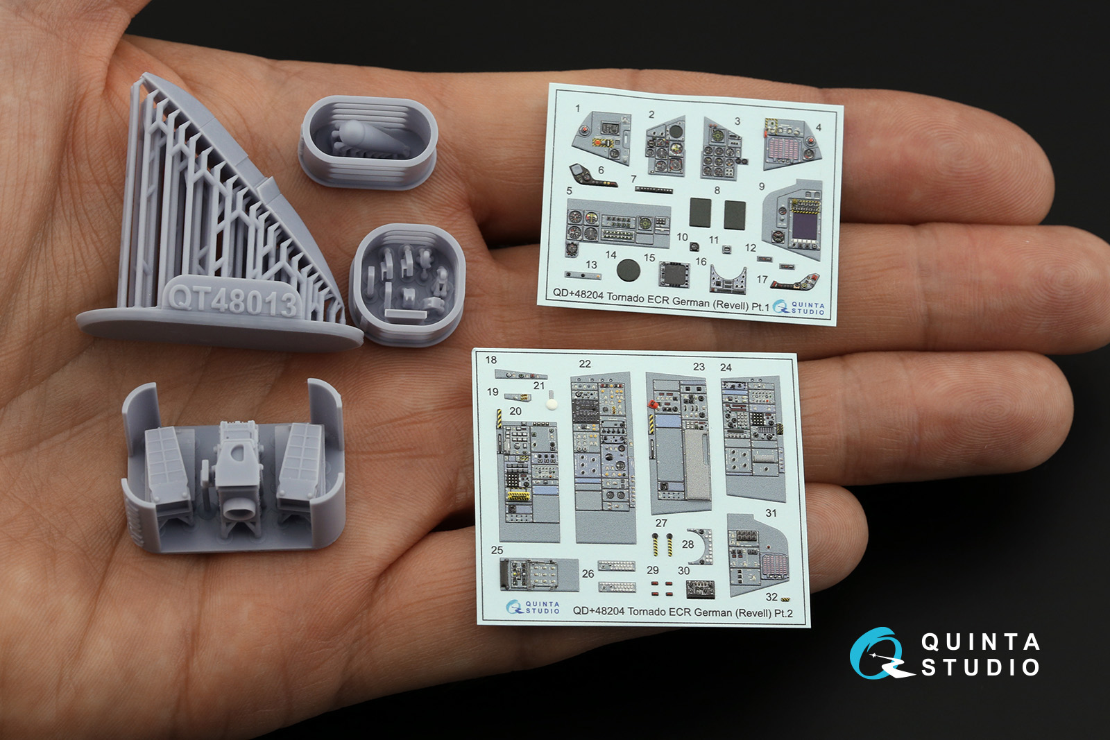 QDS+48204 3D Декаль интерьера кабины Tornado ECR German (Revell) (малая версия) (с 3D-печатными деталями)