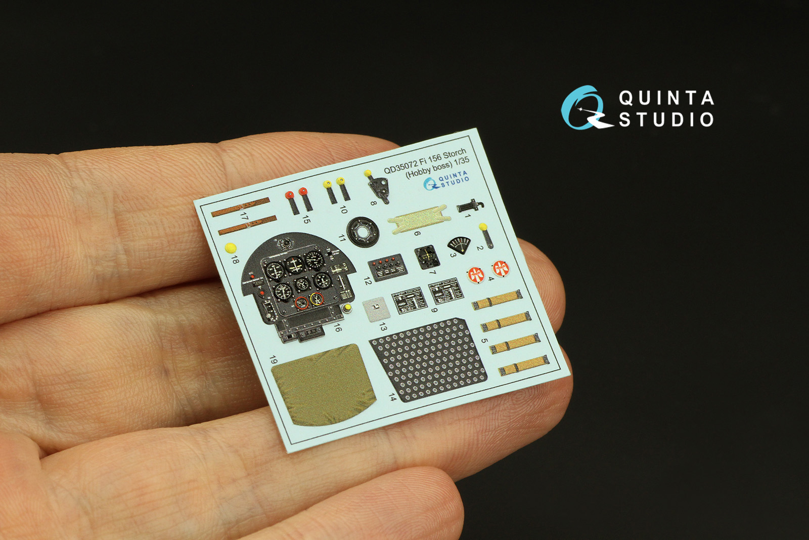 QD35072 3D Декаль интерьера кабины Fi 156C (Hobby Boss (ex-Tristar))