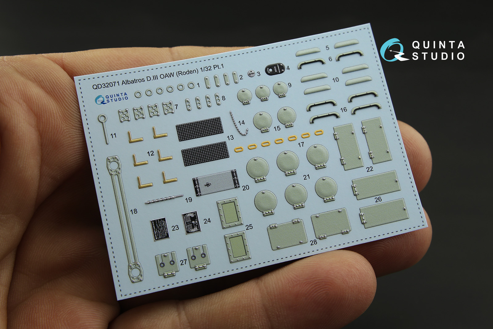 QD32071 3D Декаль интерьера кабины Albatros D.III OAW (для модели Roden)