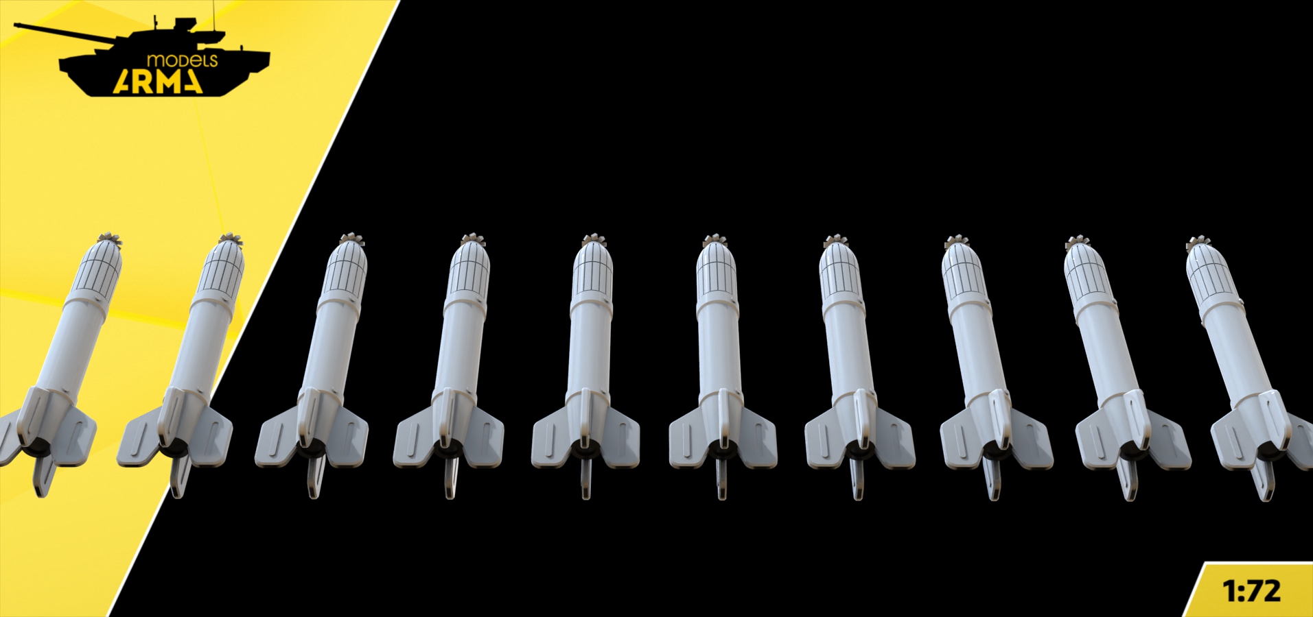 AM72513 Снаряды РС-82 для И-16 (Не для свободной продажи) Arma Models