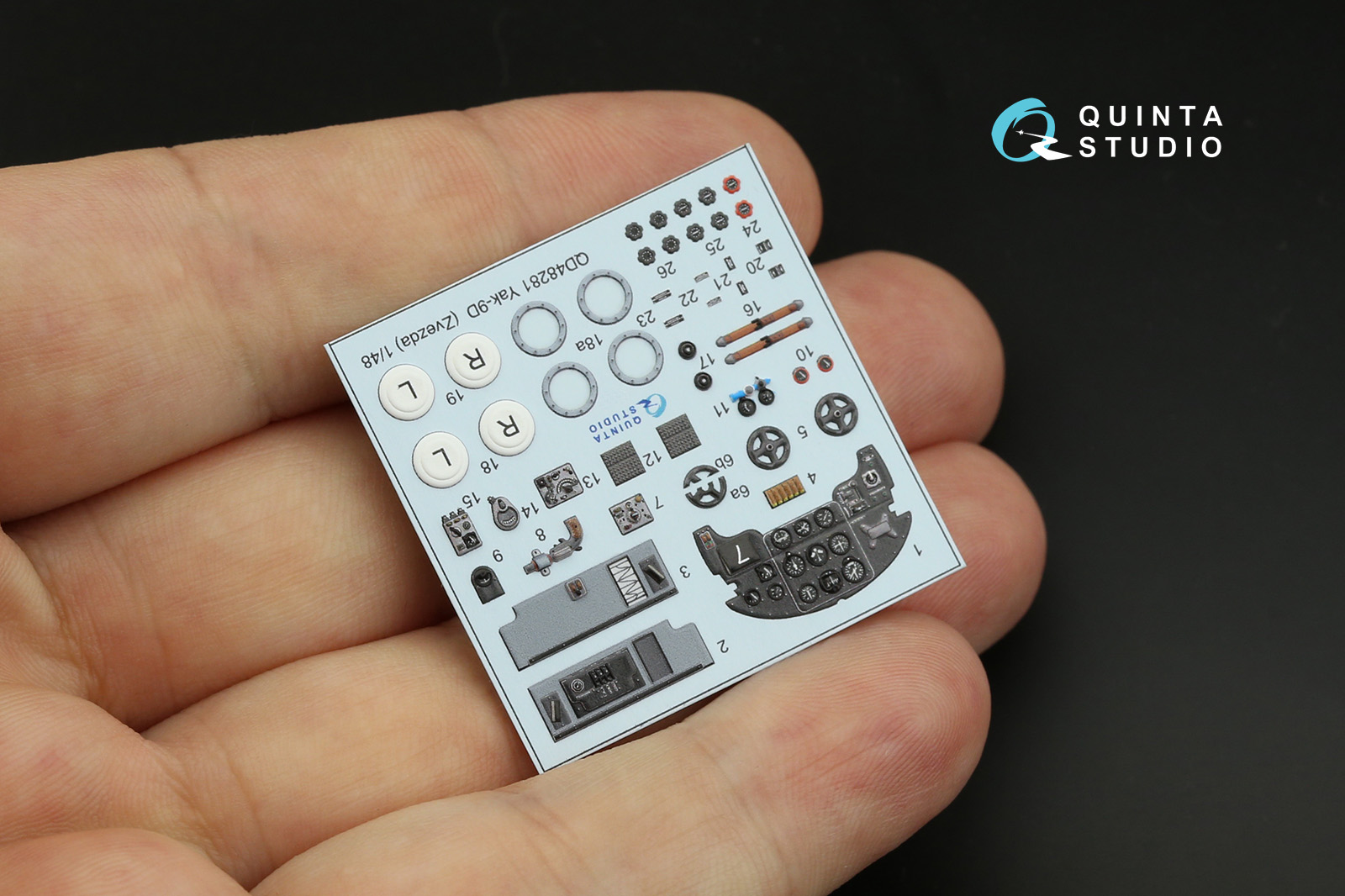 QD48281 1/48 3D Декаль интерьера кабины Як-9Д (Звезда)