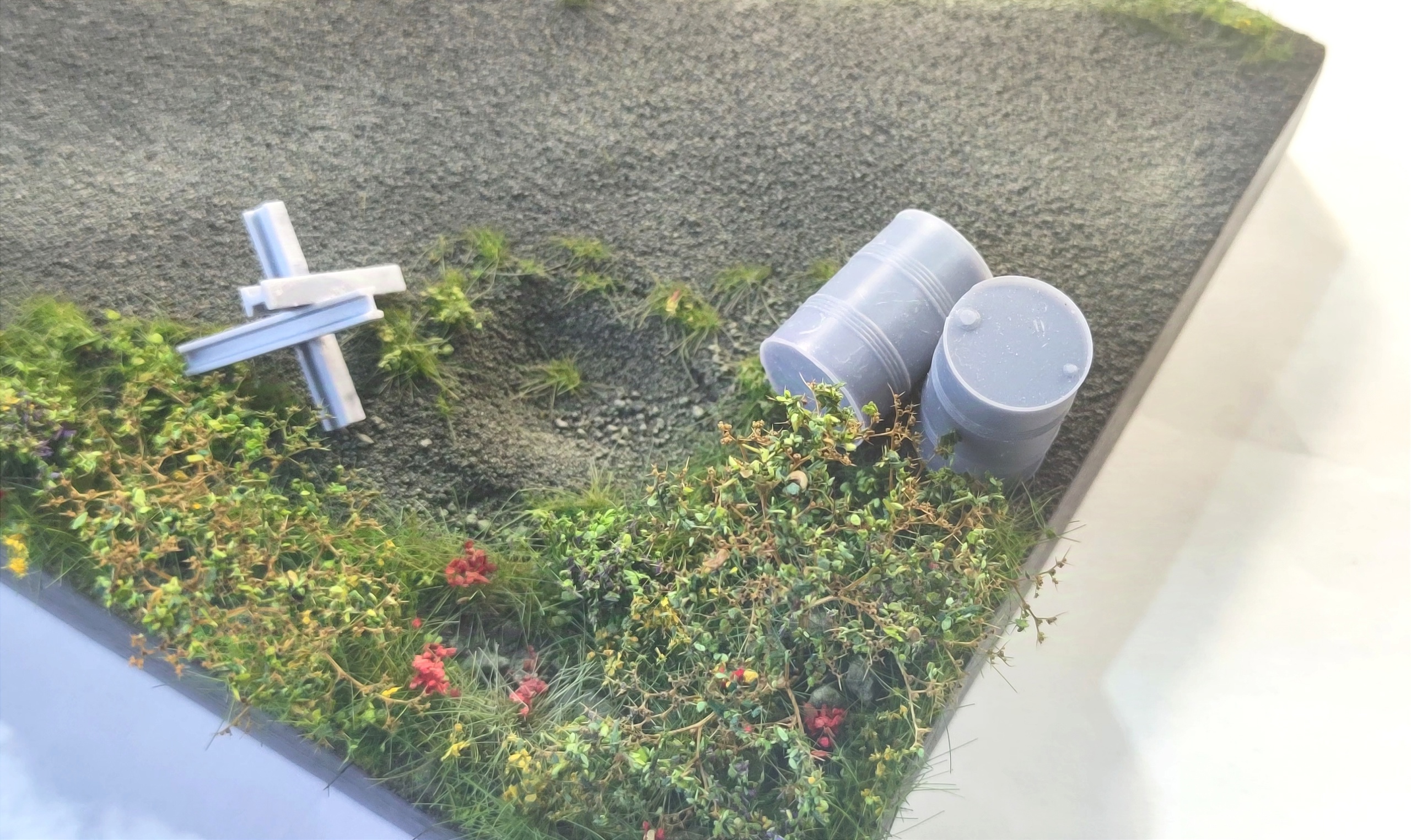 HE-35098 Подставка старая дорога (Аксессуары в комплекте, не окрашенные) Размер 25*15см