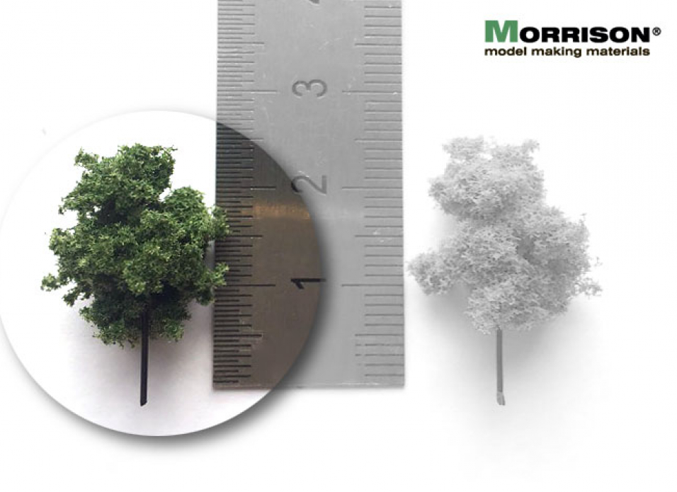 011dam005 2 см. Дерево для архитектурного макета (темная крона)