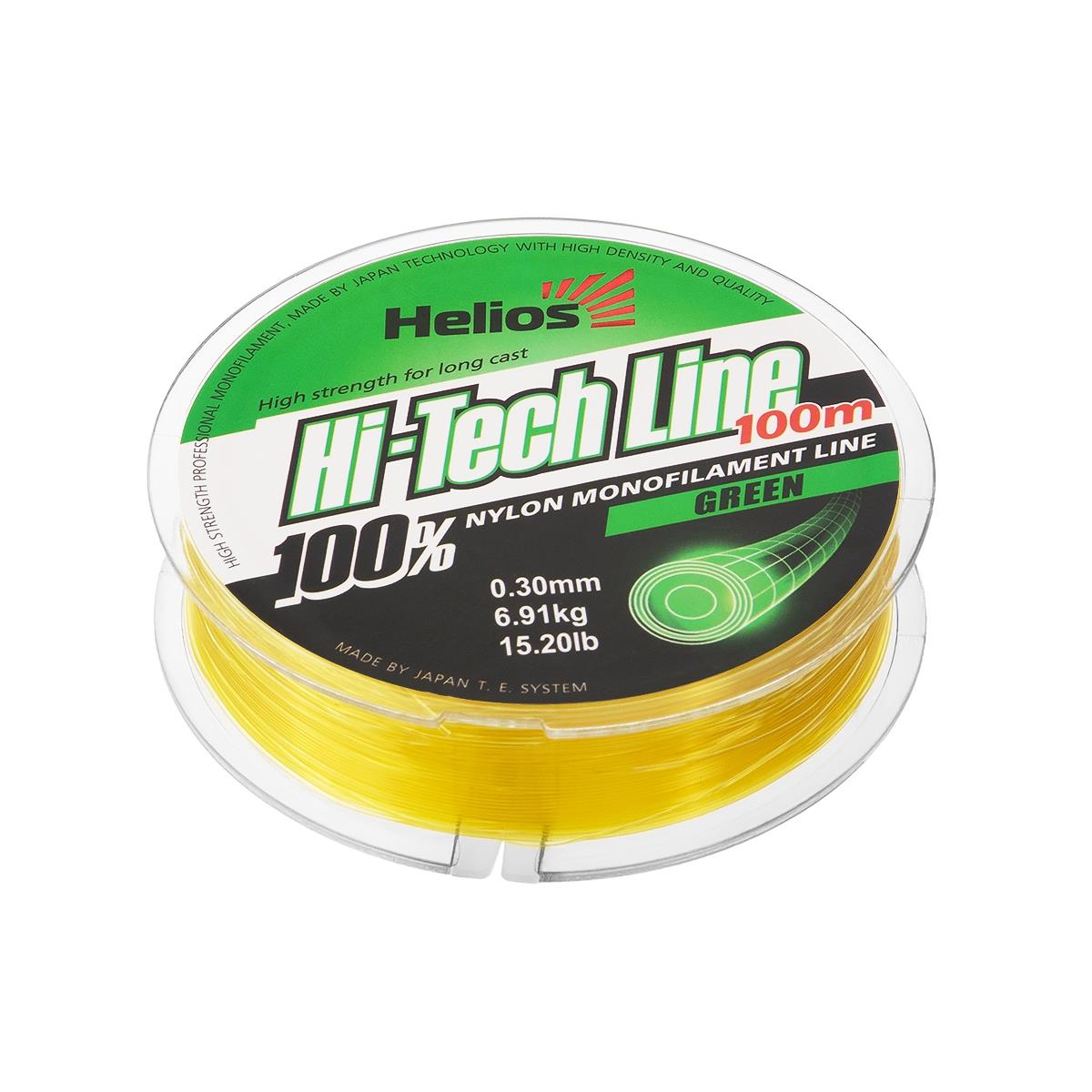 Леска Hi-tech Line Nylon Green 0,30mm/100 (HS-NB 30/100) Helios