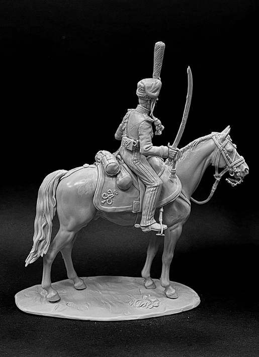 CHM-54297. Обер-офицер конных полков Полтавского ополчения, Россия 1812-14 гг. 54 мм. Материал - смола. Chronos Miniatures