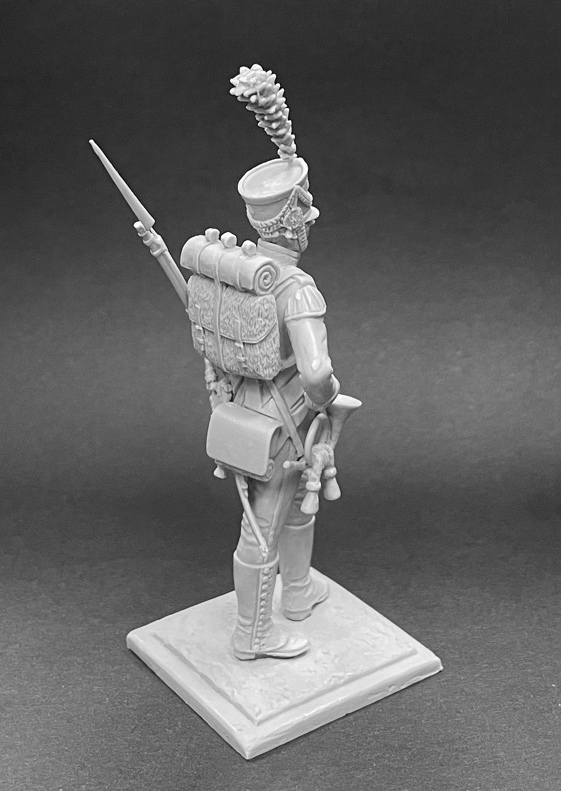 CHM-54284. Корнет роты 'Рейсс' 2-го батальона 6-го пехотного полка Конфедерации Рейна, 1809-12 гг.  54 мм. Материал - смола. Chronos Miniatures