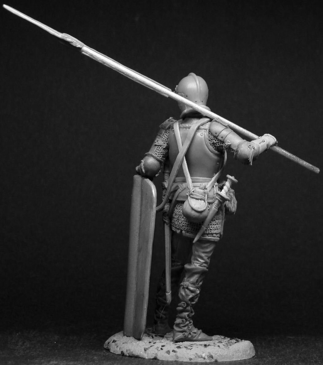 CHM-54043(M). Европейский солдат с алебардой. 54 mm. Материал - белый металл. Chronos Miniatures CHM-54043(M). Европейский солдат с алебардой. 54 mm. Материал - белый металл. Chronos Miniatures