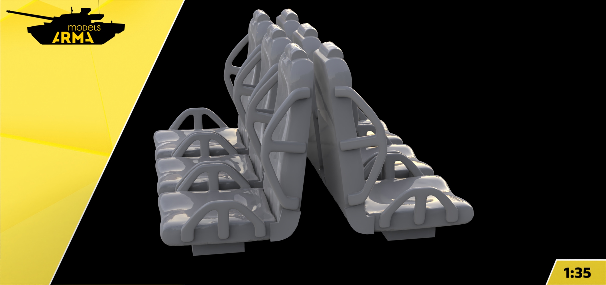 AM35958 Кресла в салон Фалькатуса 6 шт. (Не для свободной продажи) Arma Models