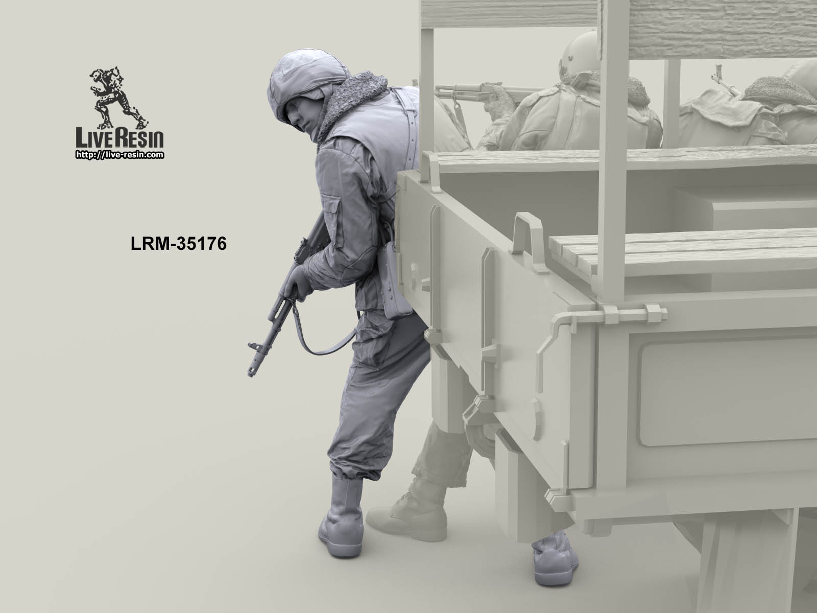 LRM35176 Военнослужащий ВВ, укрывается за углом Live Resin