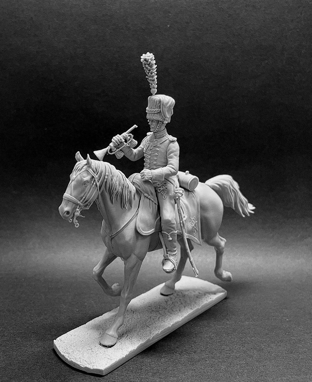 CHM-54364. Трубач Гвардейских шеволежер-лансеров, Вестфалия 1808-13 гг. 54 мм. Материал - смола. Citadel