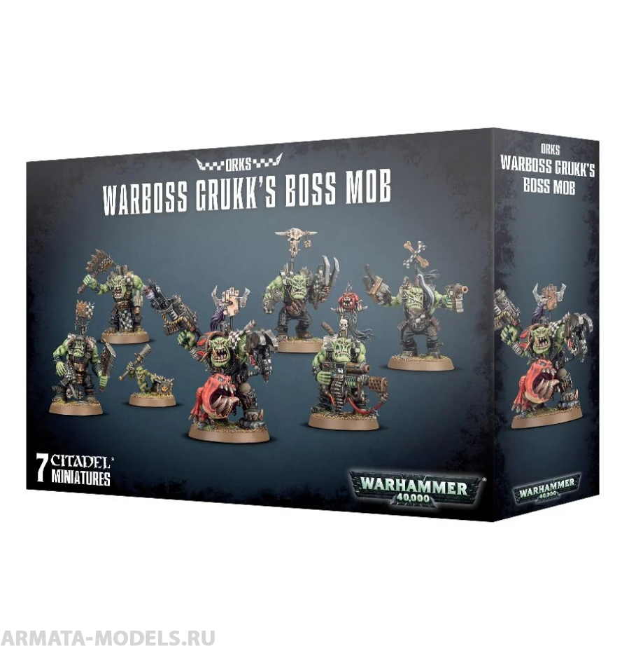 50-33GW Набор Орки. Ваивода Грукк и его Козыри (Ork Warboss Grukk's Boss Mob) 50-33GW Набор Орки. Ваивода Грукк и его Козыри (Ork Warboss Grukk's Boss Mob)