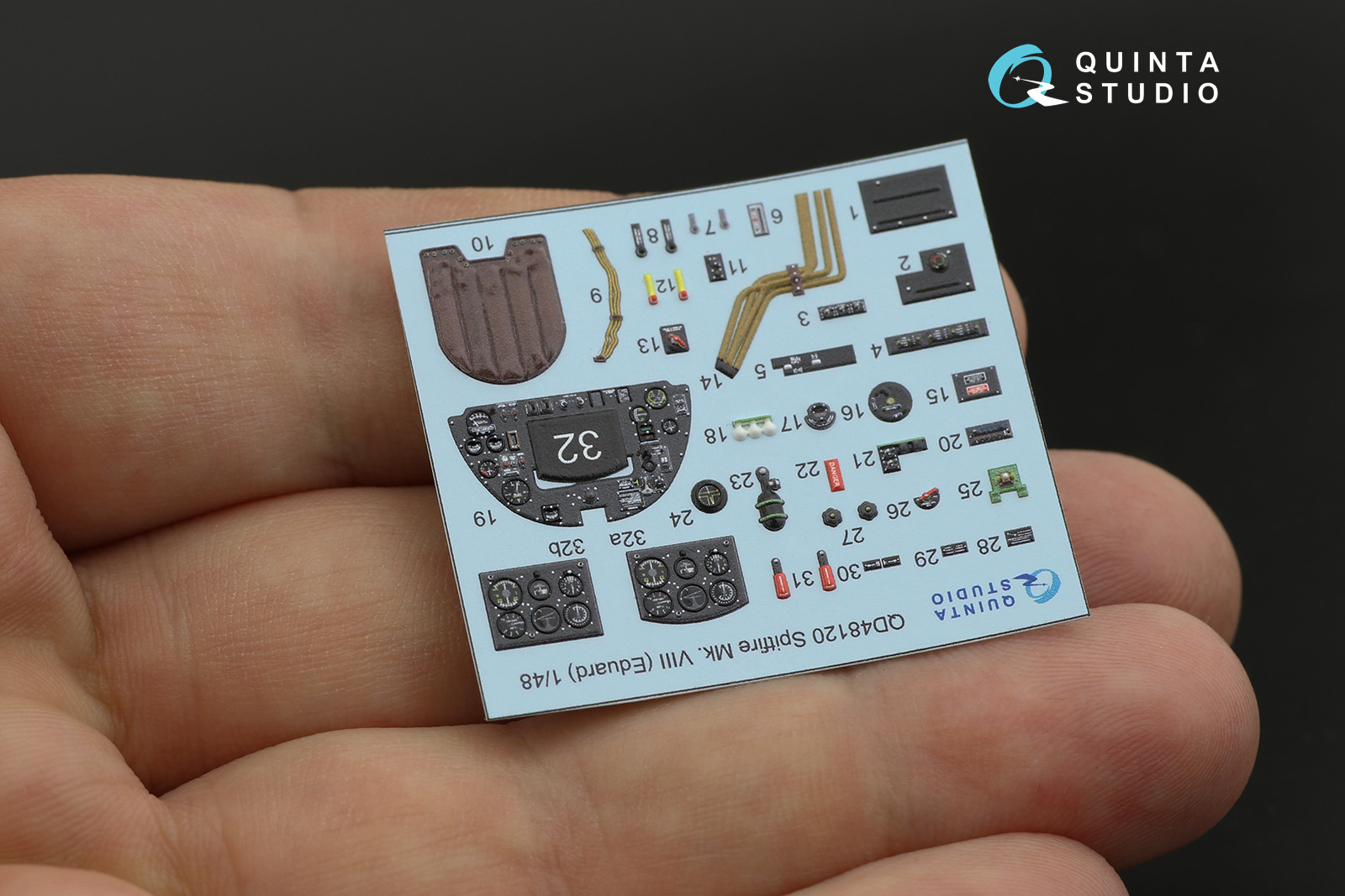 QD48120 3D Декаль интерьера кабины Spitfire Mk.VIII (Eduard)