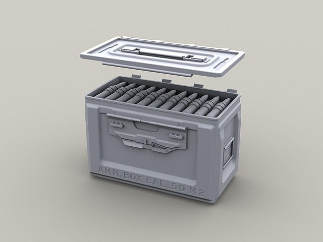 LRE35178 Ящики с лентой для пулемета .50 M2 Браунинг на период Второй Мировой войны, улучшенная детализация, открытые