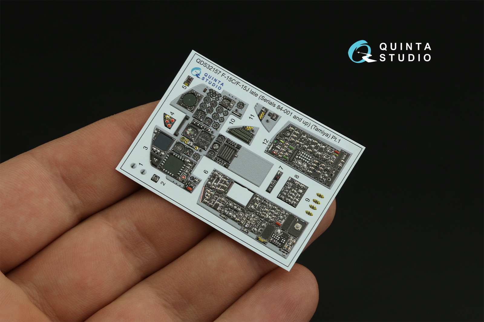 QDS-32157 3D Декаль интерьера кабины F-15C Late/F-15J late (Tamiya) (Малая версия)