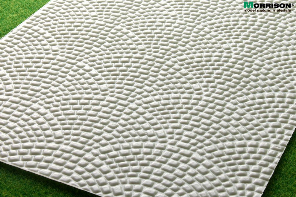 041tbm035 Объёмная текстура булыжной мостовой М1:35. (Лист А4- 19см.х28см.)