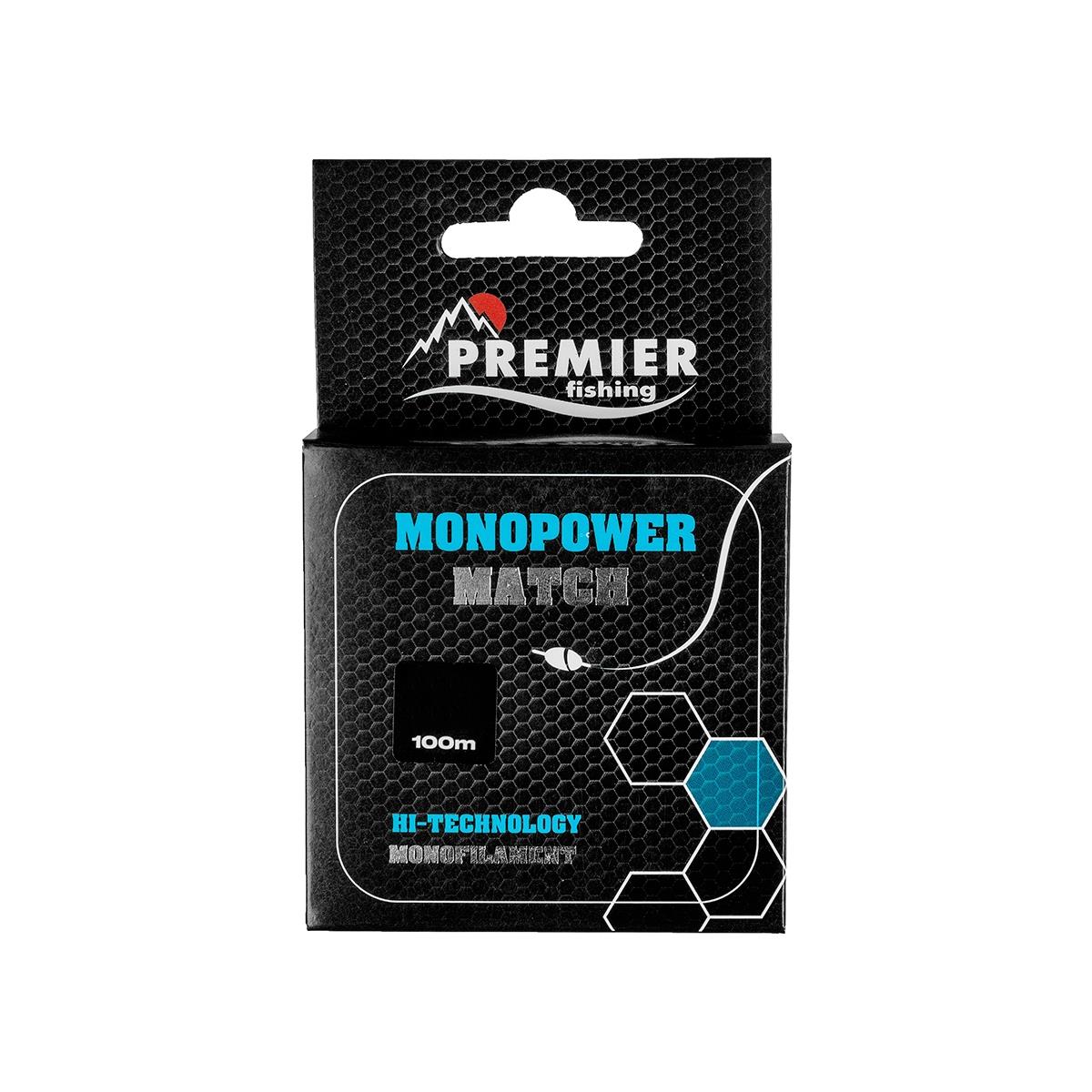 Леска MONOPOWER MATCH 0,25mm/100m Blue Nylon (PR-MM-B-025-100) Premier Fishing