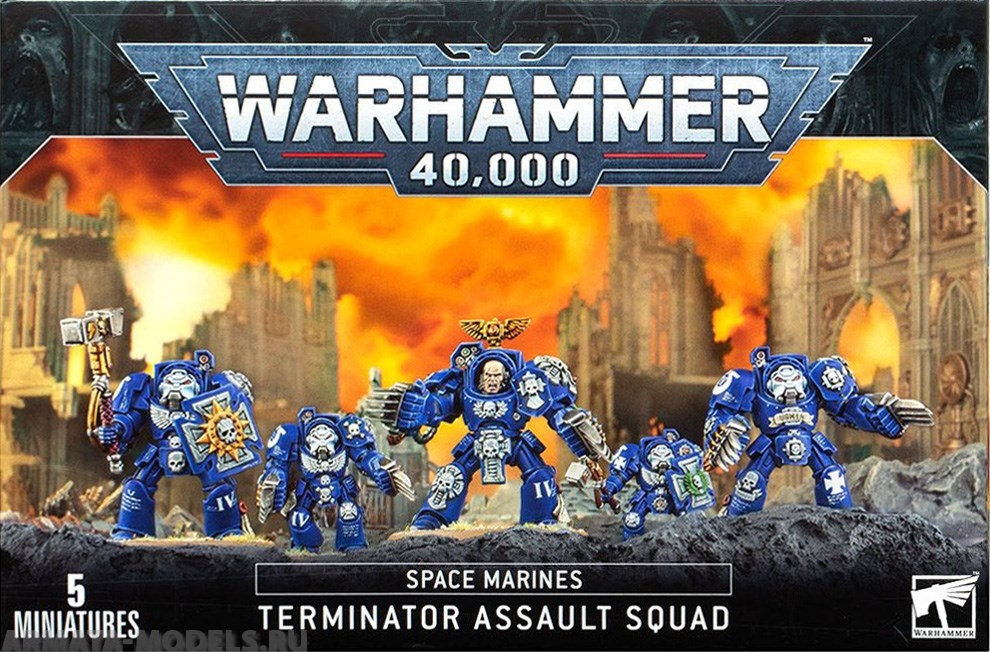 48-34 Набор Космодесант. Штурмовой Отряд Терминаторов (Space Marines Terminator Assault Squad) (2020) 48-34 Набор Космодесант. Штурмовой Отряд Терминаторов (Space Marines Terminator Assault Squad) (2020)