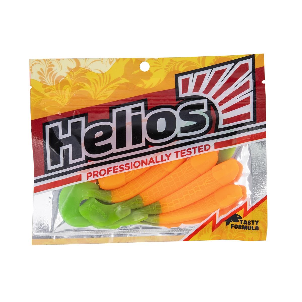 Твистер Long Hybrid 3,55"/9,0 см Orange & Green 7шт. (HS-15-025) Helios Твистер Long Hybrid 3,55"/9,0 см Orange & Green 7шт. (HS-15-025) Helios