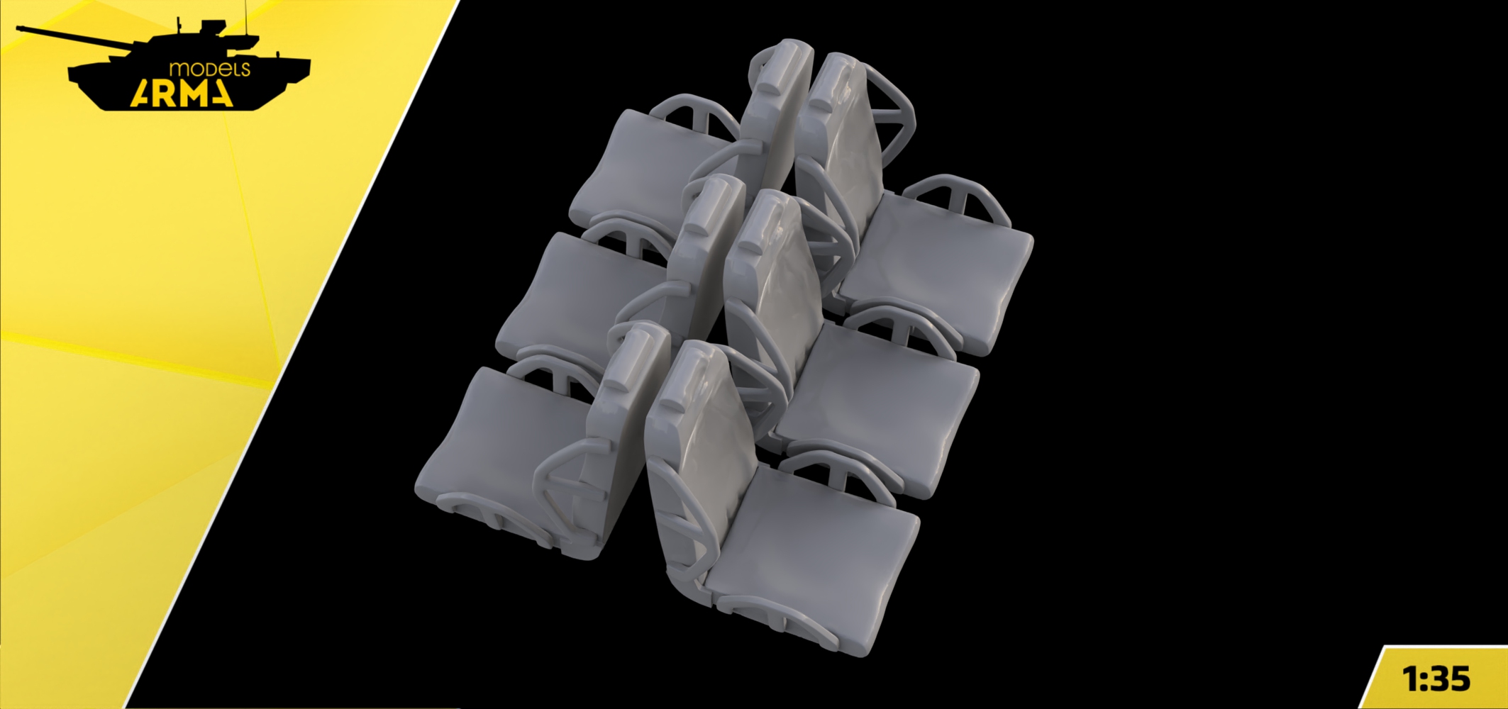 AM35958 Кресла в салон Фалькатуса 6 шт. (Не для свободной продажи) Arma Models