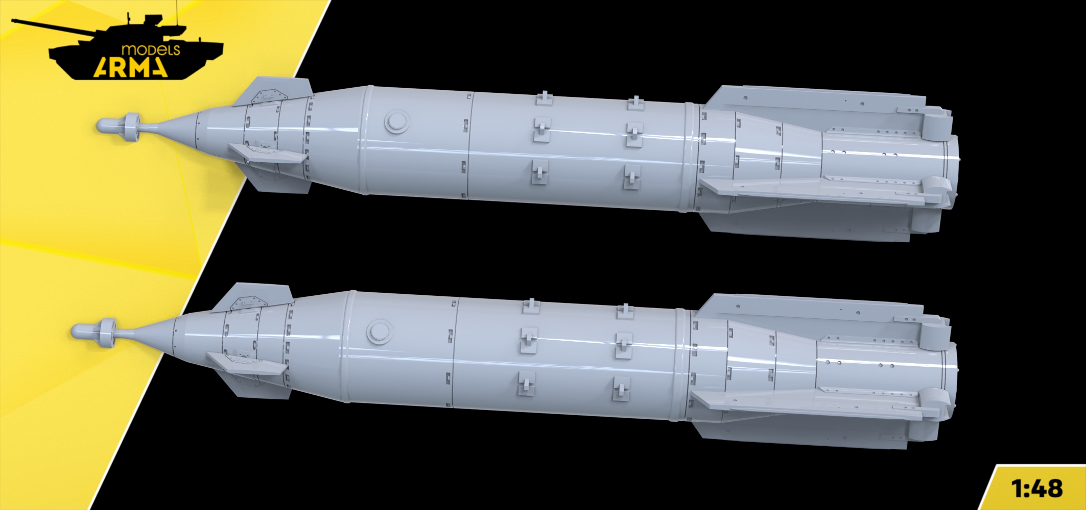 AM48371 Авиабомба Каб-1500Л 2шт (Не для свободной продажи) Arma Models