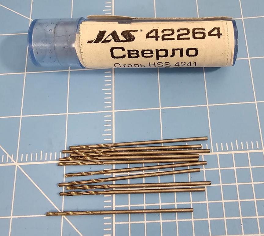 42264J Мини-сверло, диаметр   0,75 мм, HSS 4241, титановое покрытие, 10 шт./уп.