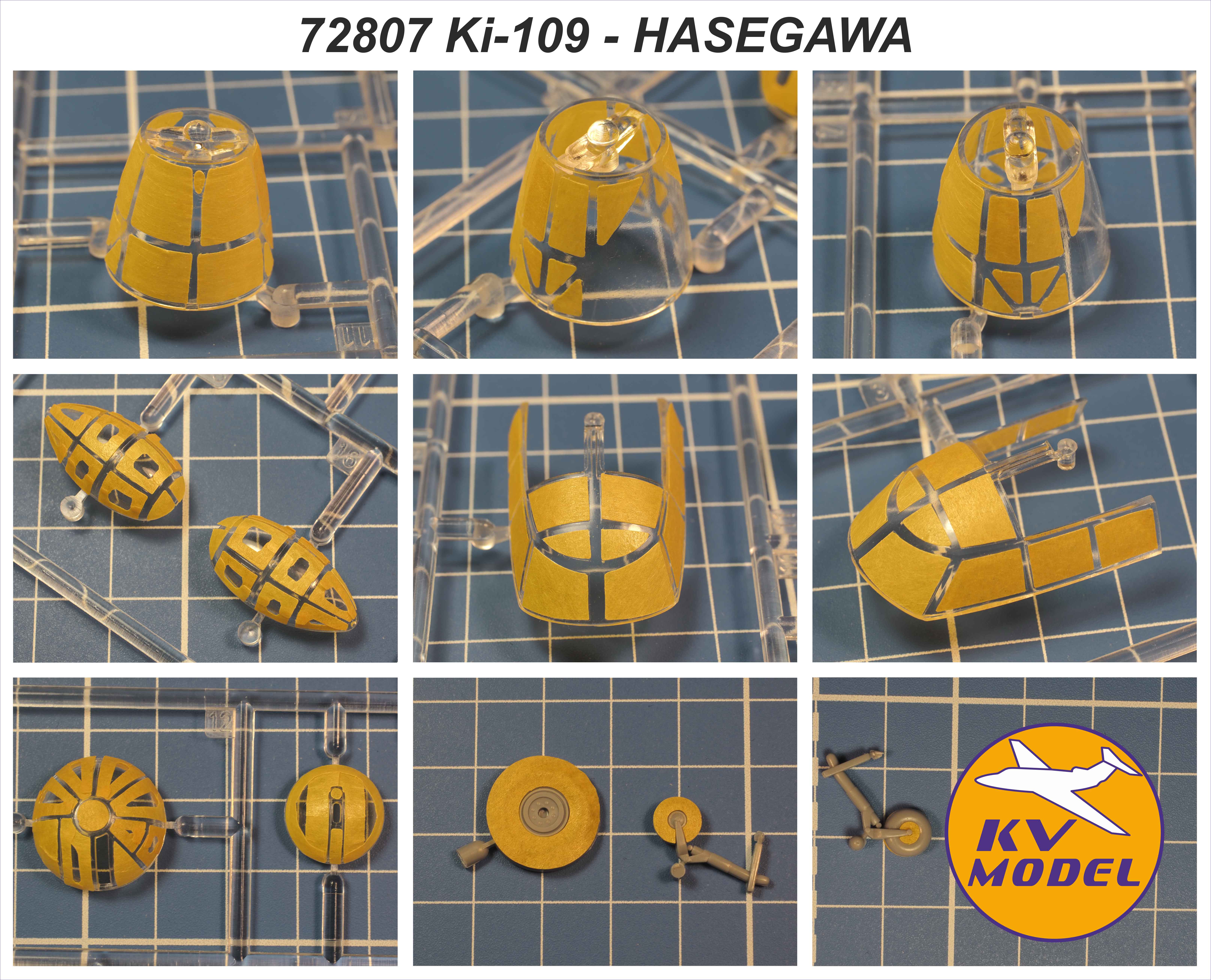 72807KV Окрасочная маска Mitsubishi Ki-109 Experimental Interceptor (HASEGAWA #00153, #02052, #02397) + маски на диски и колеса
