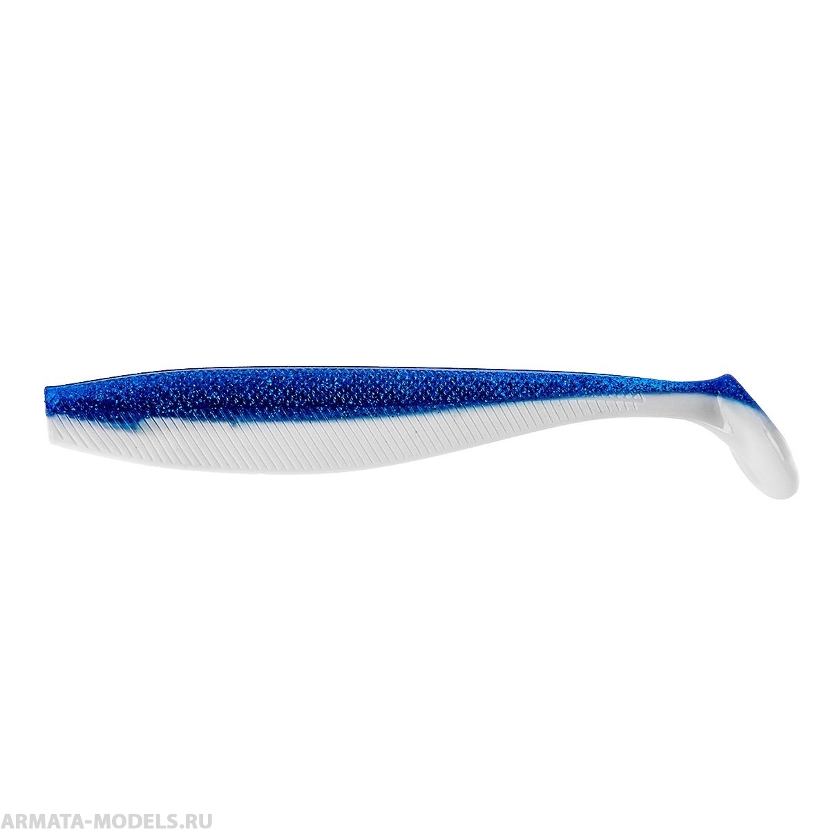 Виброхвост Trofey 5.5"/14см Blue Sparkles & White 4шт. (HS-25-026) Helios Виброхвост Trofey 5.5"/14см Blue Sparkles & White 4шт. (HS-25-026) Helios