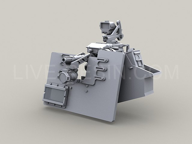 LRE35079 Автоматический гранатомёт MK19-3 40mm Grenade Machine Gun на лафете MK93 с бронированным щитом S.A.G. (Save-A-Gunner)