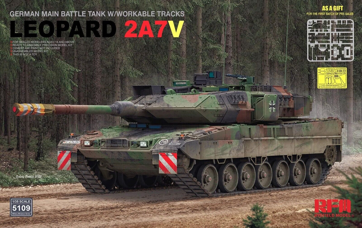 RM-5109 Сборная модель GERMAN LEOPARD 2A7V MAIN BATTLE TANK Rye Field Model (RFM)