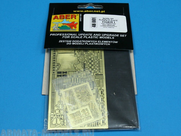 ABR-48 001  Дополнения для  Sd.Kfz.181 Pz.Kpfw.VI Ausf.E TigerI –Early prod-vol.1 Basic set для Tamiya 1/48 ABR-48 001  Дополнения для  Sd.Kfz.181 Pz.Kpfw.VI Ausf.E TigerI –Early prod-vol.1 Basic set для Tamiya 1/48