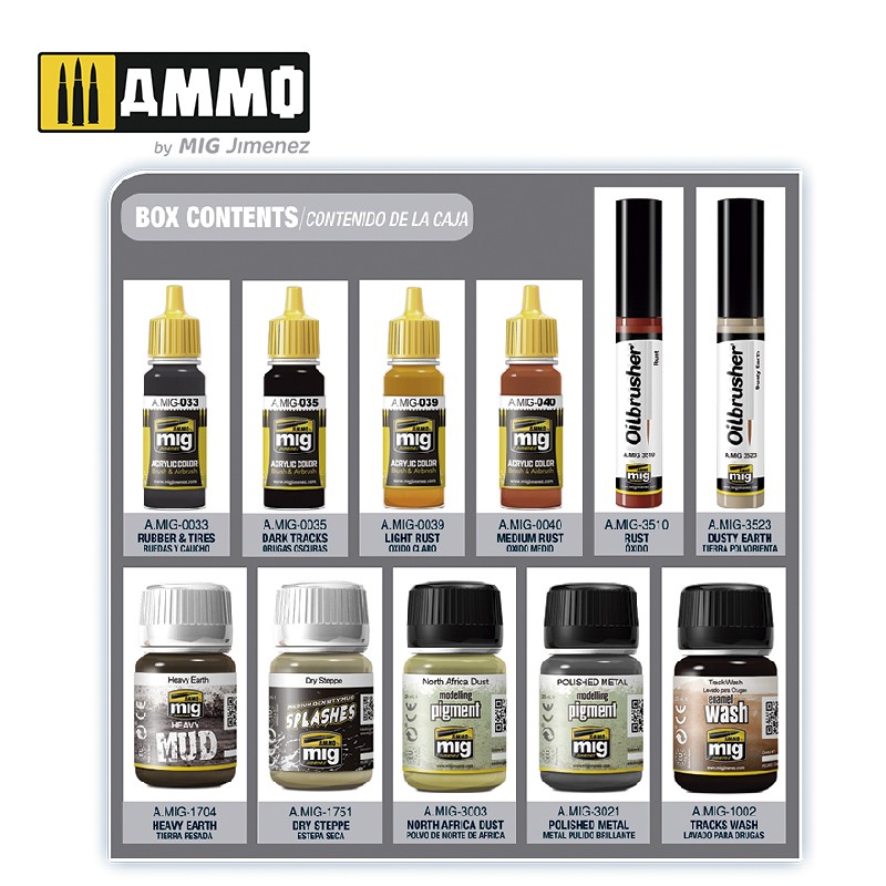 AMIG7808 Ammo Mig Подарочный набор TRACKS & WHEELS. SUPER PACK AMIG7808 Ammo Mig Подарочный набор TRACKS & WHEELS. SUPER PACK