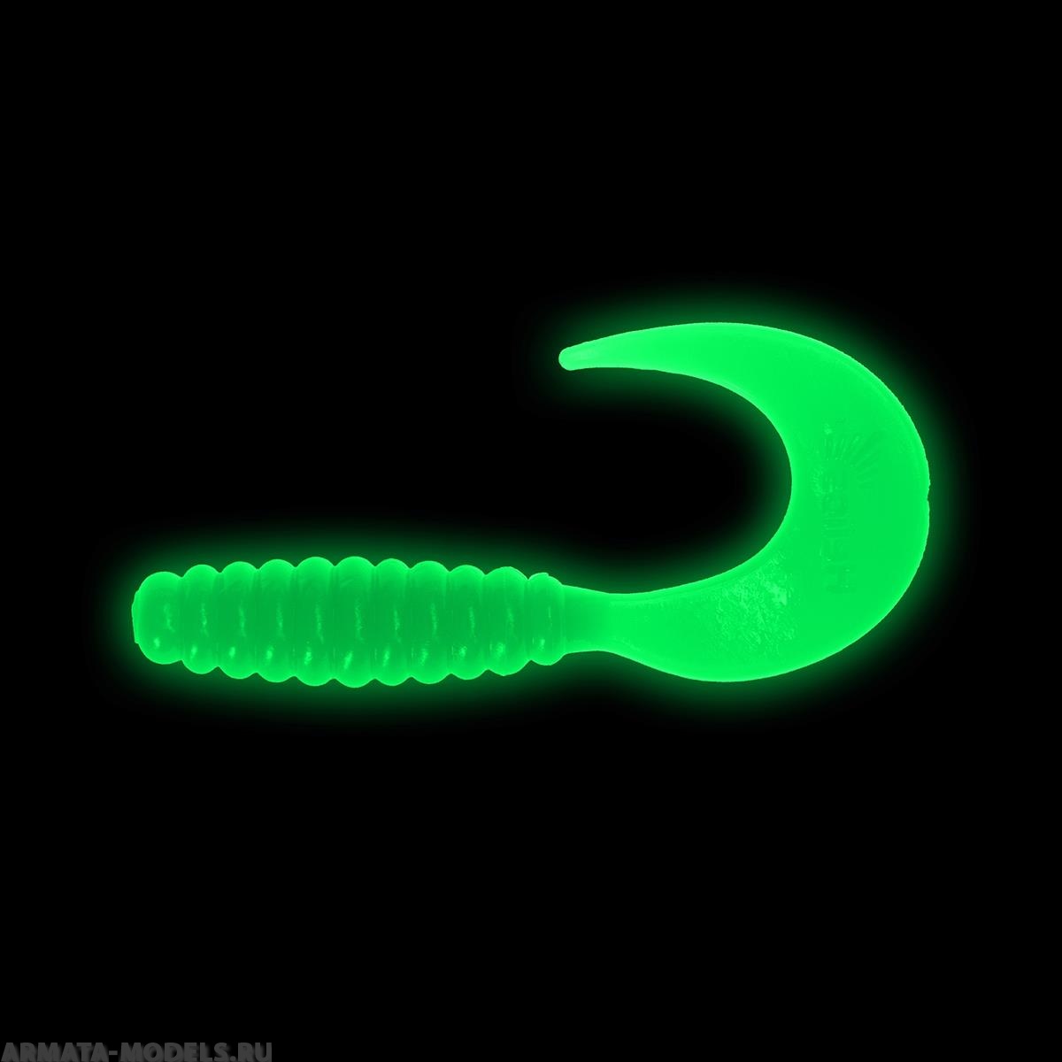 Твистер несъедоб. Credo 2,35''/6,0 см Phosphorus 100шт. (HS-10-041-N) Helios( цена указана за упаковку, в количестве 100шт.)