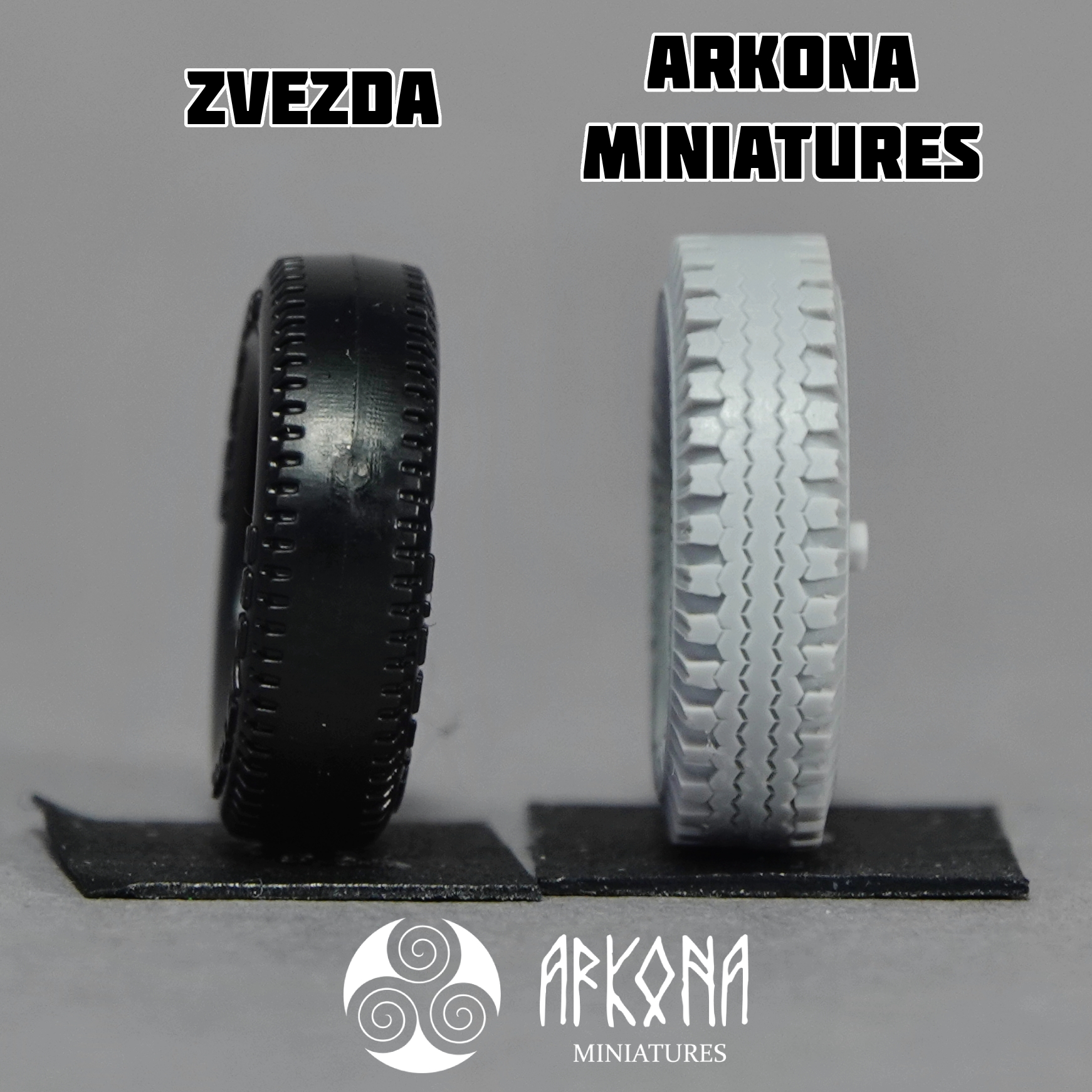 AMB43001 Набор колес под нагрузкой (4+1) Я-245-1 quot;КАМАquot; для моделей УАЗ-3909 (Звезда)