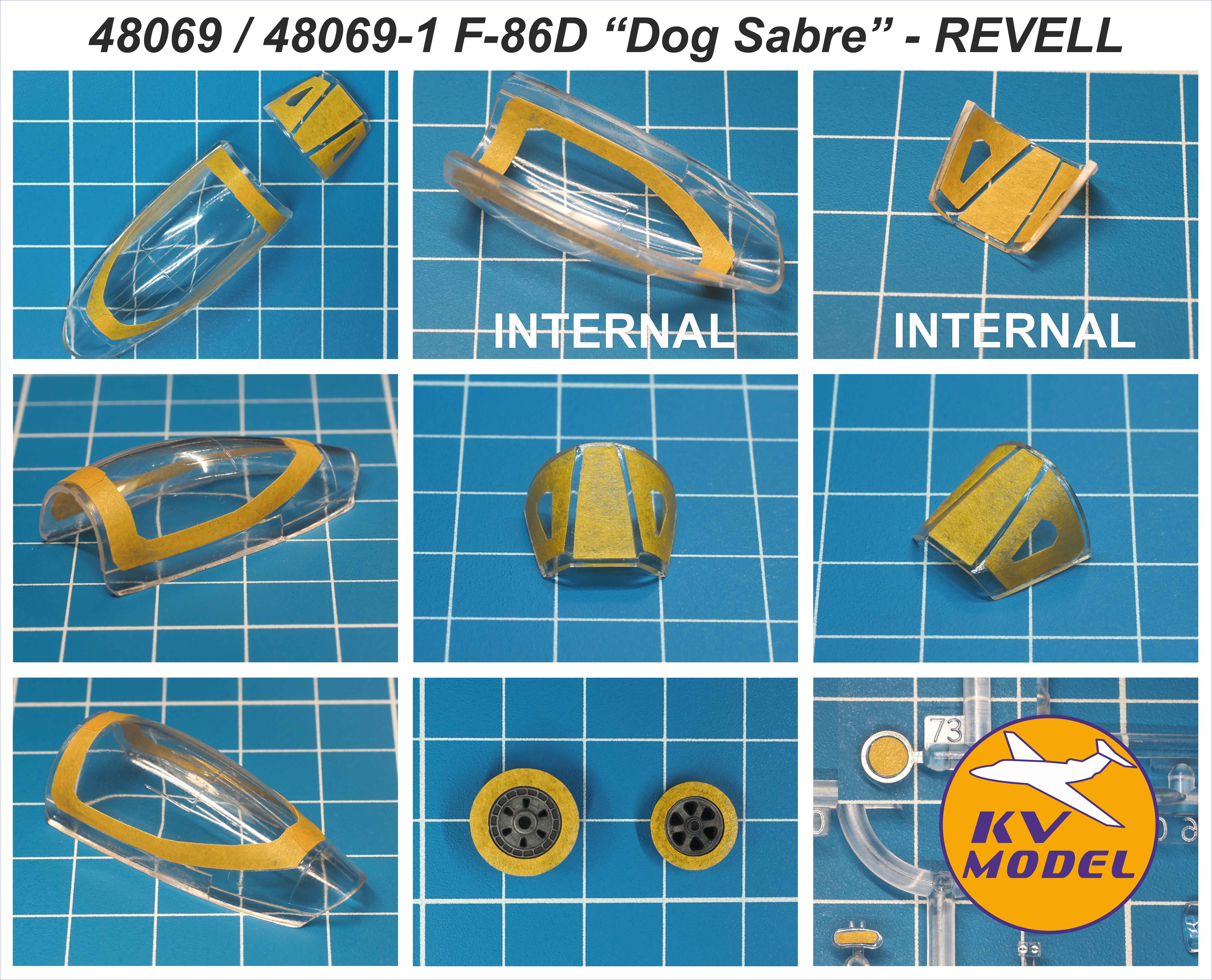 48069KV Окрасочная маска F-86D &amp;quot;Dog Sabre&amp;quot; (REVELL #03832, #63832, #04553, #04502, #85-5868, #85-5844 / MONOGRAM #85-5960 / MustHave! Models #MH148002) + маски на диски и колеса