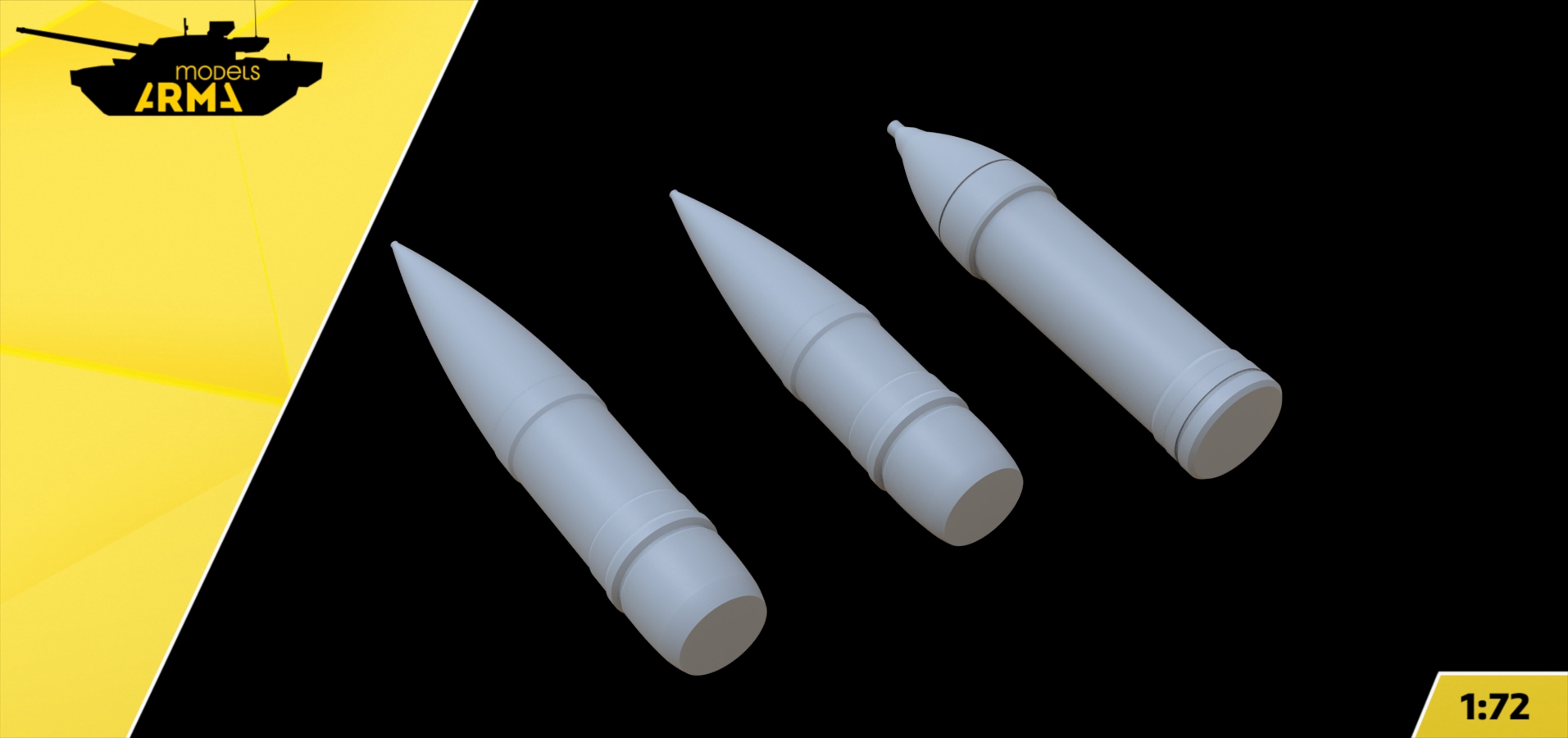 AM72492 Набор снарядов 203 -мм 3 шт. Arma Models
